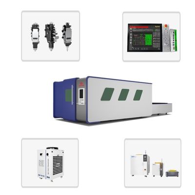 산업용 이중 테이블 모델 6000w 4 축 구성 및 야스카와 서보 모터와 함께 금속 가죽 레이저 절단 기계