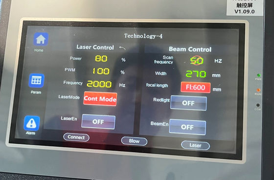 홈 2000w 3000w Au3tech 제어 시스템에 의해 금속 표면의 경직 표면 청소를 위한 펄스 섬유 레이저 청소 기계