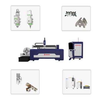 연속파 GX-HT 모델 산업용 레이저 장비 3015 CNC 파이버 레이저 절단 기계 잎 및 튜브 5000 KG