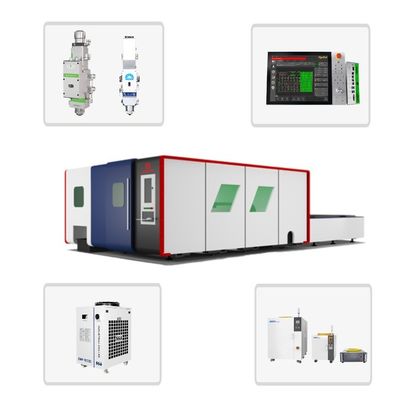 SMC-일본 N2 제어 밸브 6500 KG 무게 전체 커버 섬유 레이저 절단 기계 GXLaser 3015