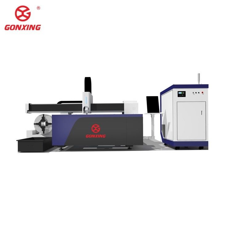 연속 파동 고속 3015 CNC 섬유 레이저 절단 기계 잎 및 튜브 절단 5000 KG